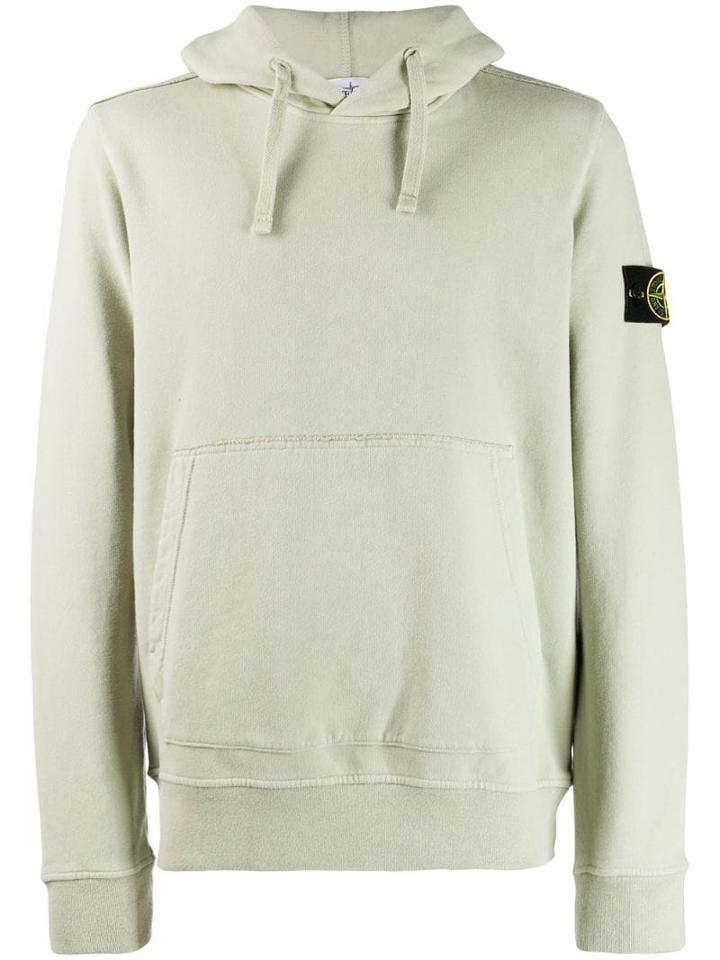 Stone Island Kangaroo Pocket Hoodie - Green