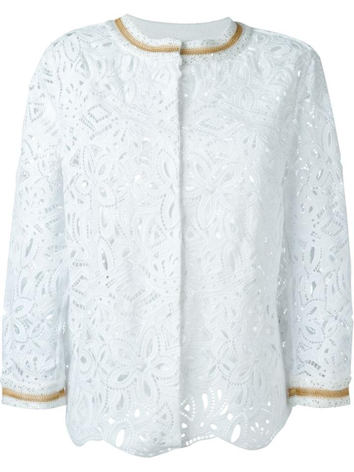 Ermanno Scervino Scalloped Hem Lace Jacket