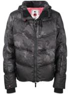 Kru Camouflage Puffer Jacket - Grey