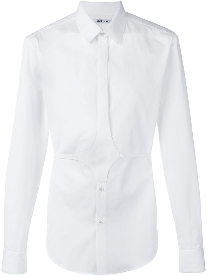 Chalayan Button Belt Shirt - White