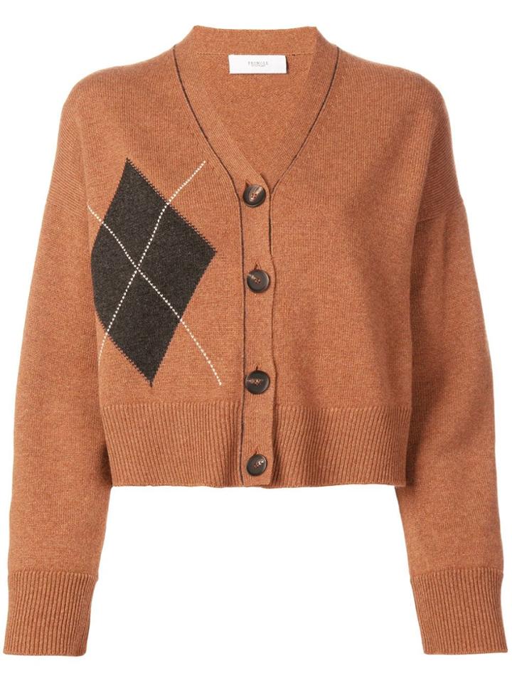 Pringle Of Scotland Heritage Diamond Cardigan - Brown