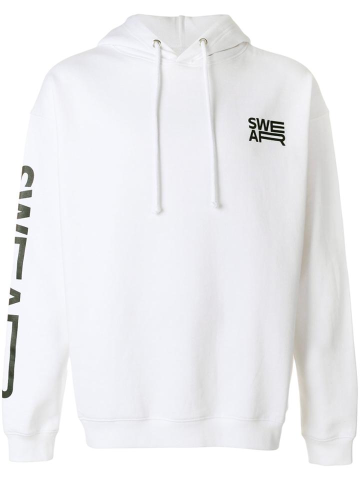 Swear Logo Hoodie - White