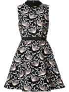 Self-portrait Mini 'peony' Dress, Women's, Size: 12, Black, Polyester/spandex/elastane/viscose