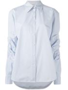 Céline Gathered Sleeve Shirt, Women's, Size: 42, Blue, Cotton