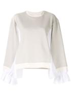 Koché Panelled Jersey Sweater - White