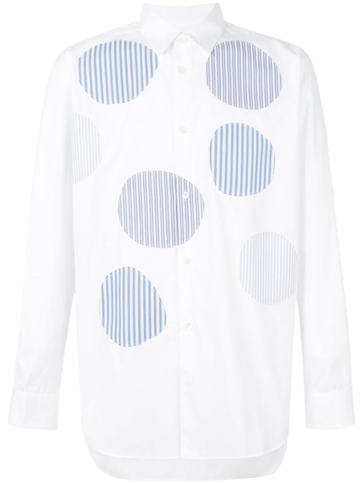 Comme Des Garçons Shirt Printed Poplin Shirt - White