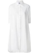 Ultràchic Cropped Sleeves Shirt Dress - White