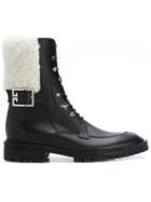 Givenchy Lace-up Biker Boots - Black