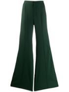 Chloé Side Stripe Flared Trousers - Green