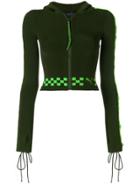 Fenty X Puma Lace Sleeve Cropped Hoodie - Green