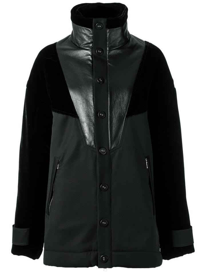 Panelled Jacket - Women - Wool - 38, Black, Wool, Reinaldo Lourenço