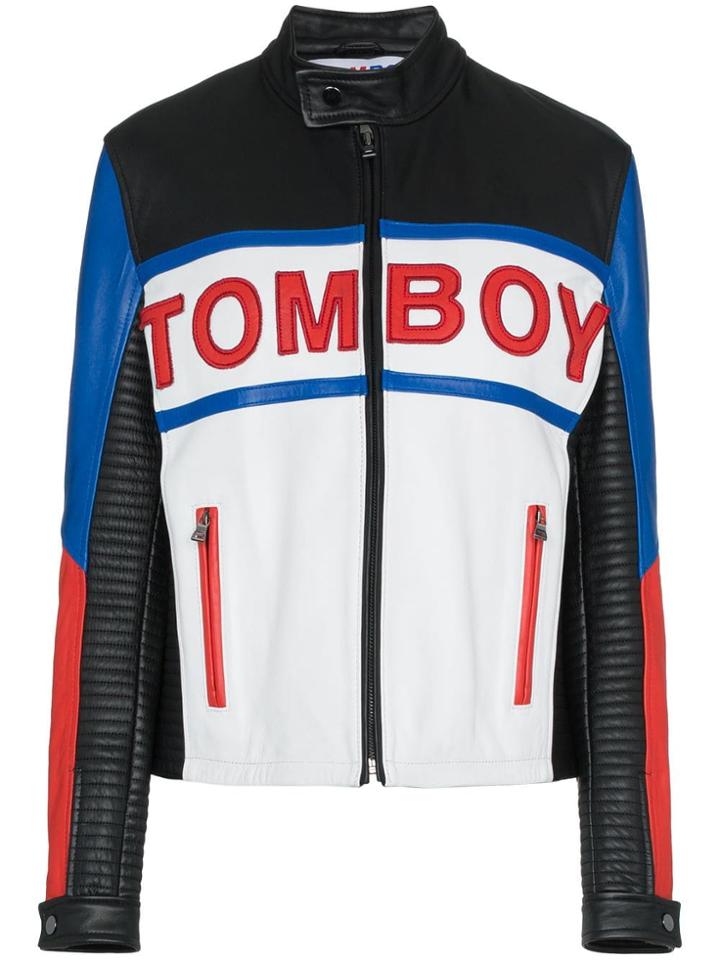 Filles A Papa Tyson Leather Jacket - Black