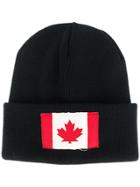 Dsquared2 Canadian Flag Patch Beanie Hat - Black