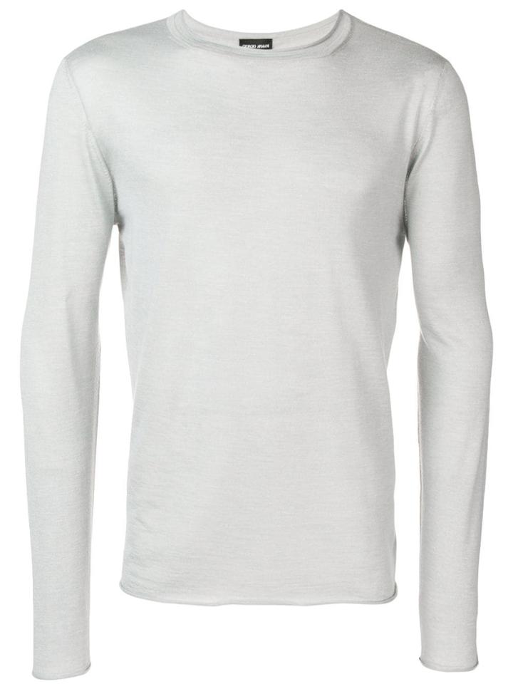 Giorgio Armani Knitted Sweatshirt - Grey