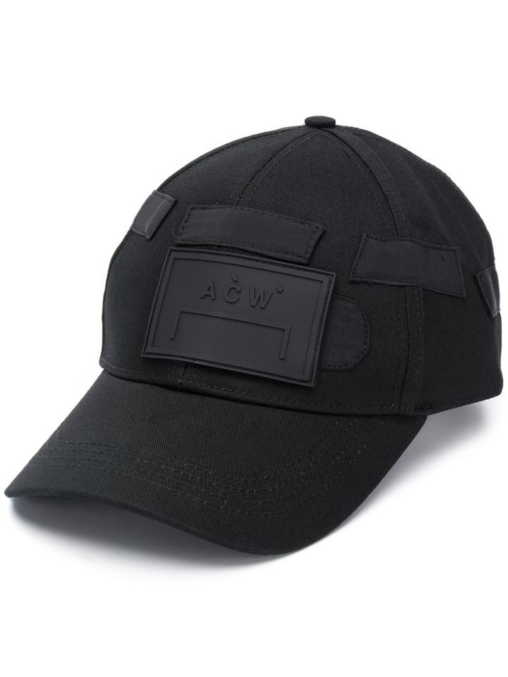 A-cold-wall* Patchwork Baseball Cap - Black