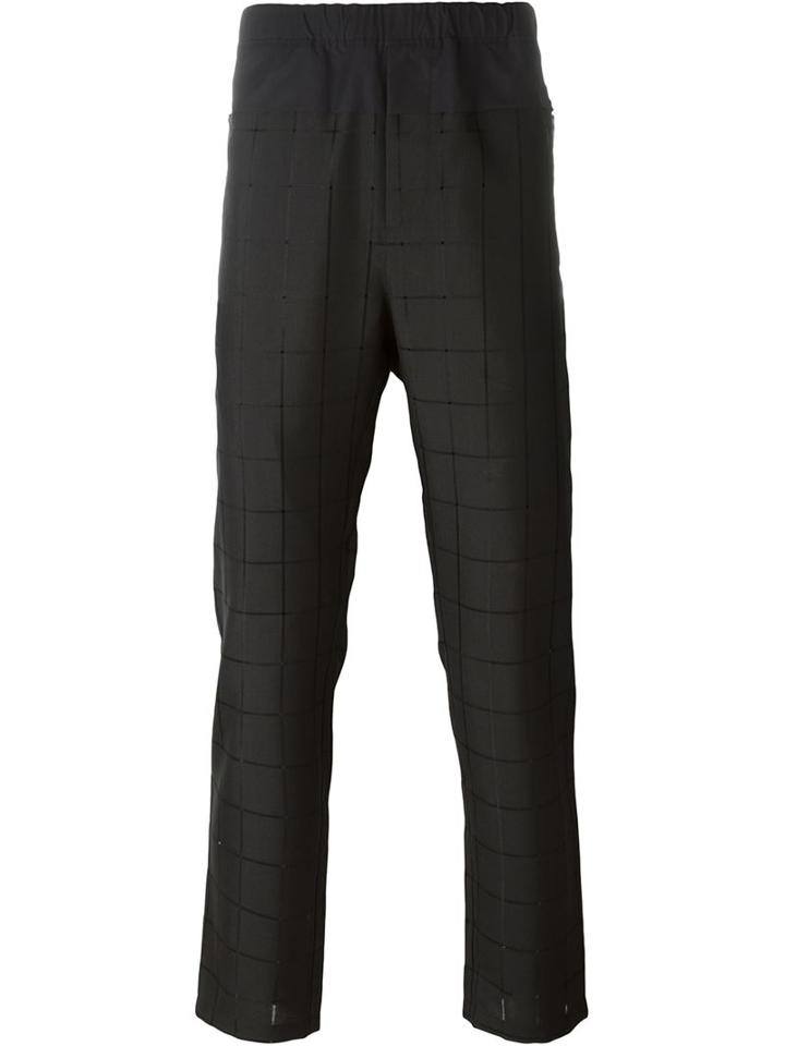 Oamc Embroidered Check Trousers