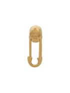 Northskull Skull Safety Pin Earring - Gold