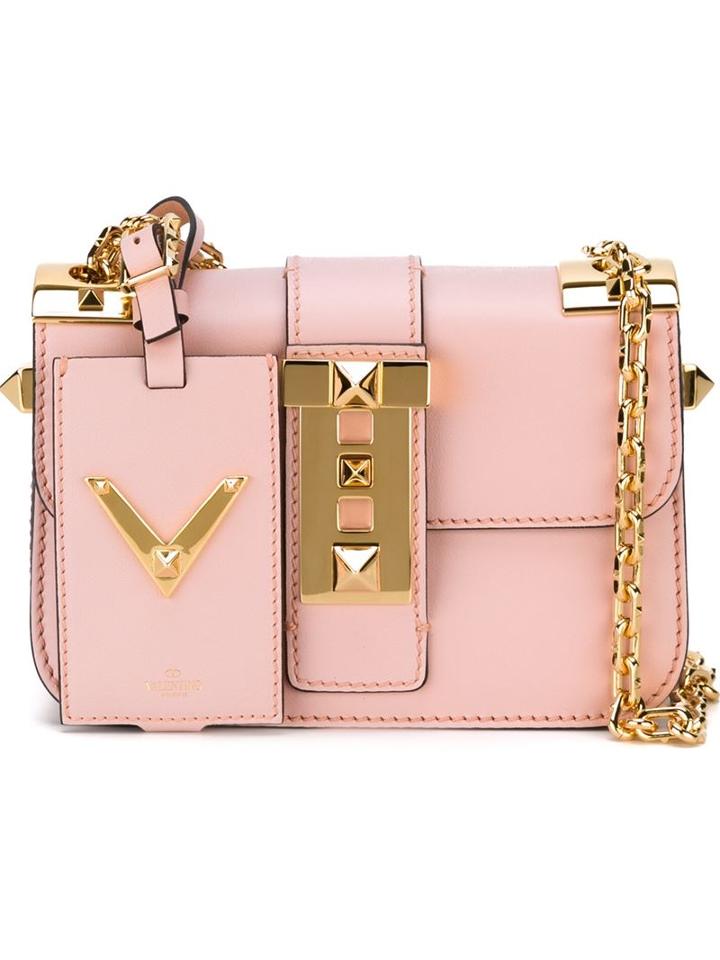 Valentino 'b-rockstud' Shoulder Bag, Women's, Pink/purple
