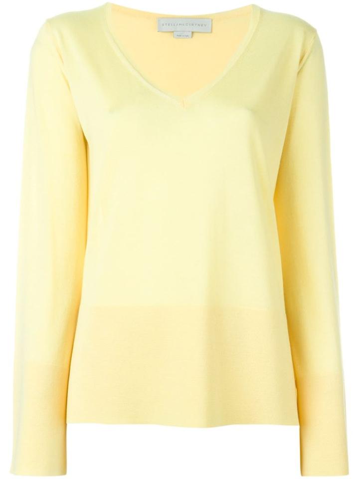 Stella Mccartney Flared Sleeve Jumper, Women's, Size: 38, Yellow/orange, Silk/virgin Wool