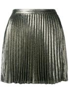 Saint Laurent Short Pleated Skirt - Metallic