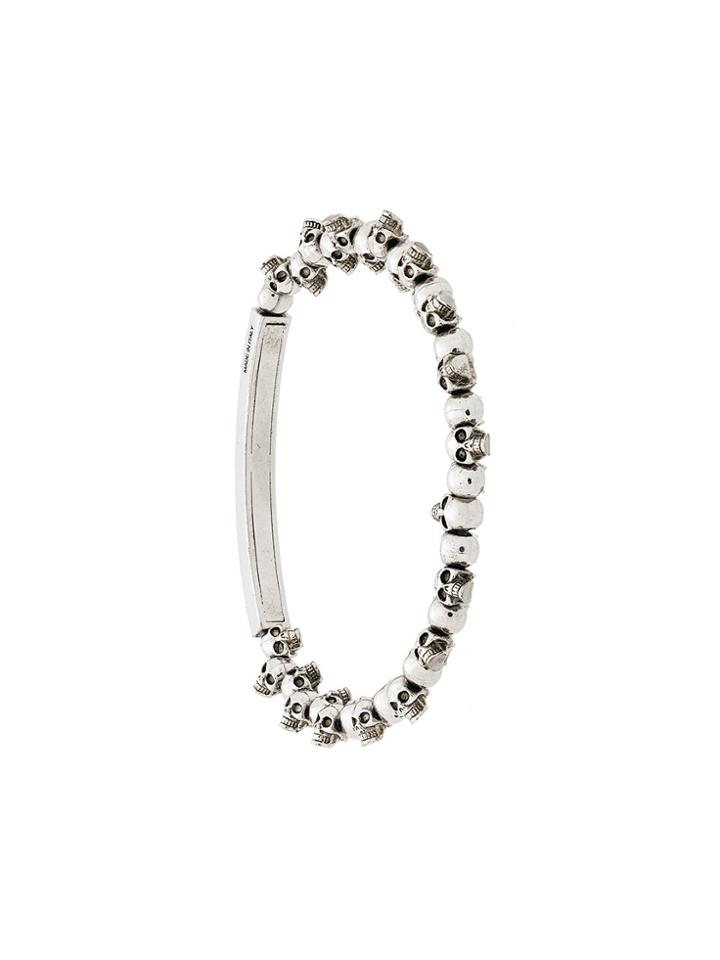 Alexander Mcqueen Skull Bead Bracelet - Metallic