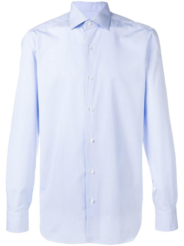 Barba Striper Formal Shirt - Blue