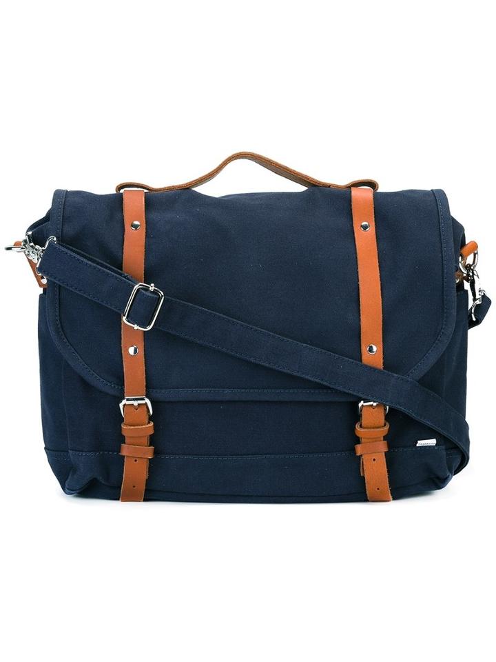 Sandqvist 'izzy' Shoulder Bag, Adult Unisex, Blue, Cotton/leather