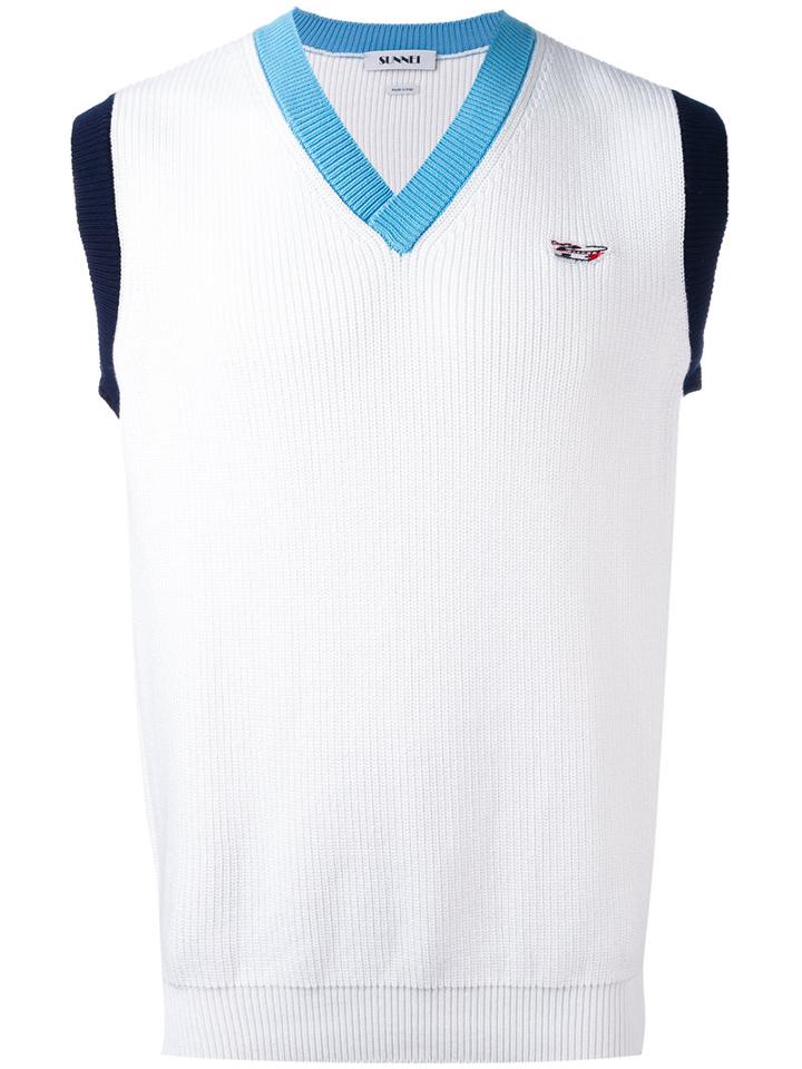 Sunnei - Sleeveless Sweater - Men - Cotton - M, White, Cotton