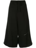Y's Needle Print Culottes - Black