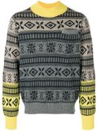 Sacai Fairisle Ombre Sweater - Grey