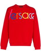 Versace Vers Emb Logo Crw Swt Red