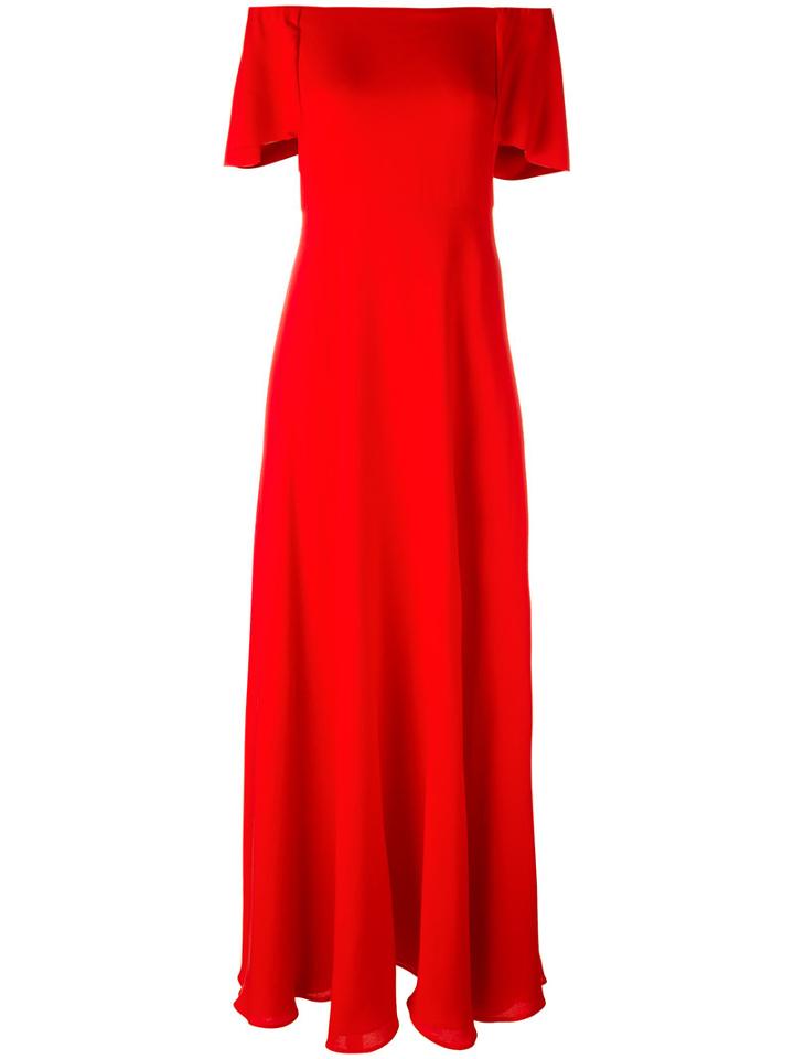 Valentino Off The Shoulder Gown, Women's, Size: 38, Red, Silk/spandex/elastane
