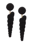 Rebecca De Ravenel Large Twisty Drop Earrings - Black