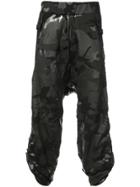 Mostly Heard Rarely Seen Camouflage Crank Trousers - Black