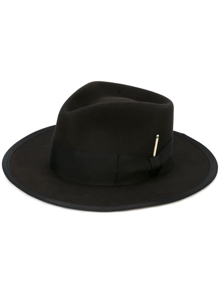 Nick Fouquet Bow Detail Hat - Black