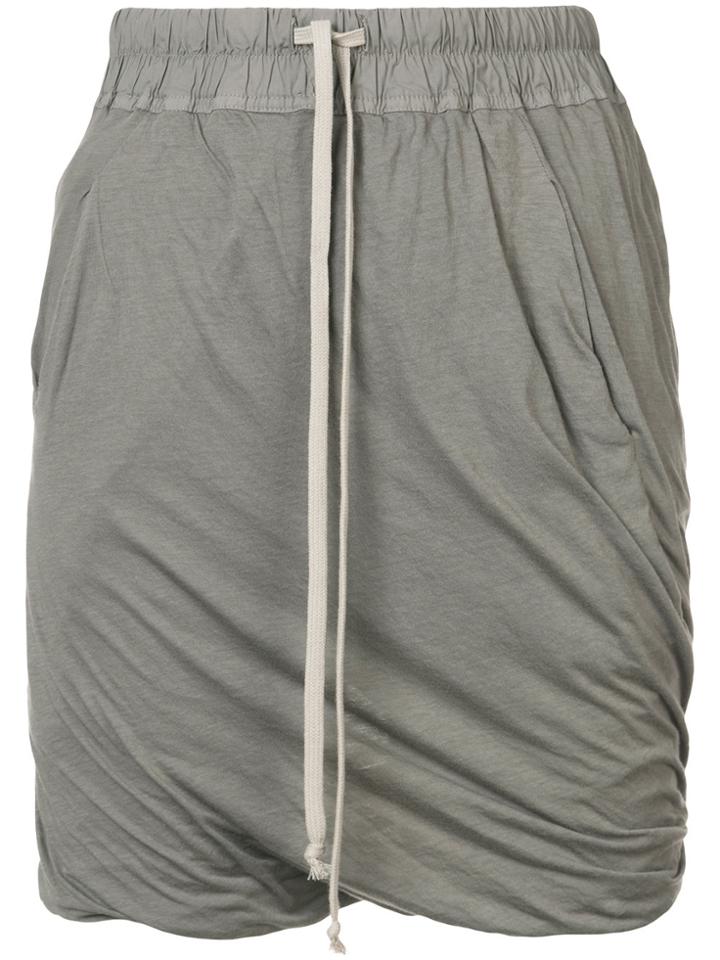Rick Owens Drkshdw Drawstring Waist Shorts - Grey