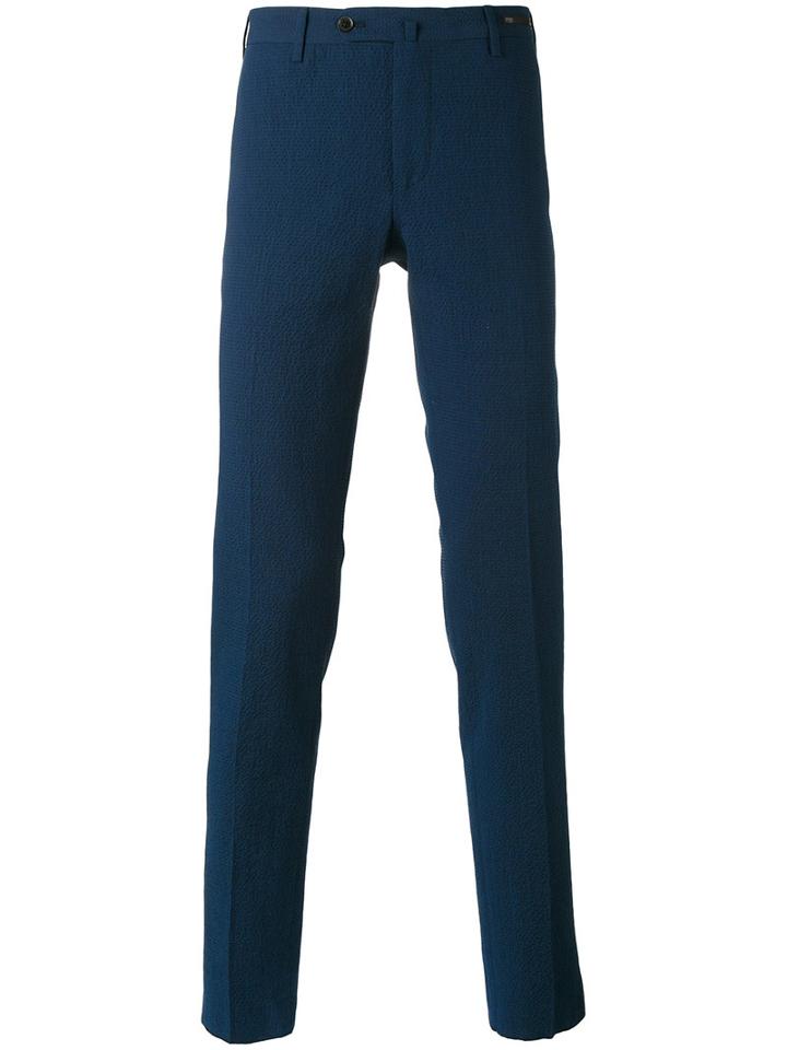 Pt01 - Classic Chinos - Men - Cotton/spandex/elastane - 48, Blue, Cotton/spandex/elastane