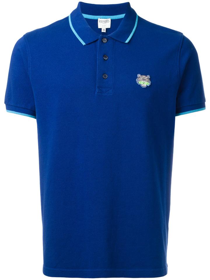 Kenzo Mini Tiger Polo Shirt, Men's, Size: Xl, Blue, Cotton