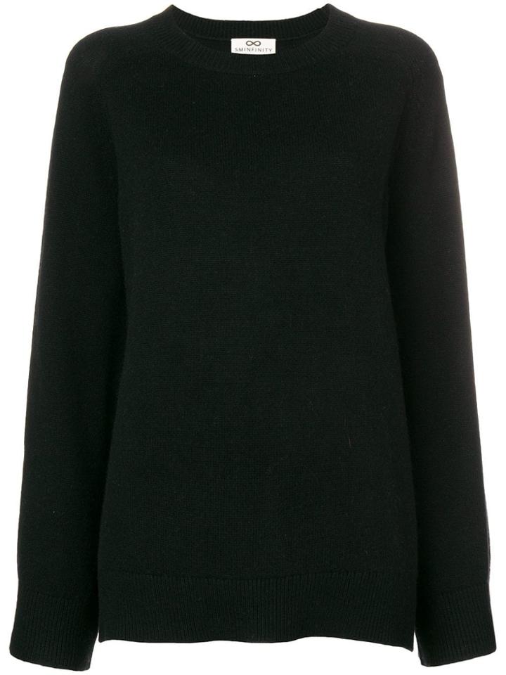 Sminfinity Ribbed Crew Neck Sweater - Black