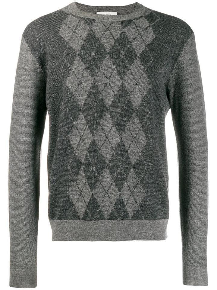 Pringle Of Scotland Argyle Fine Knit Sweater - Blue