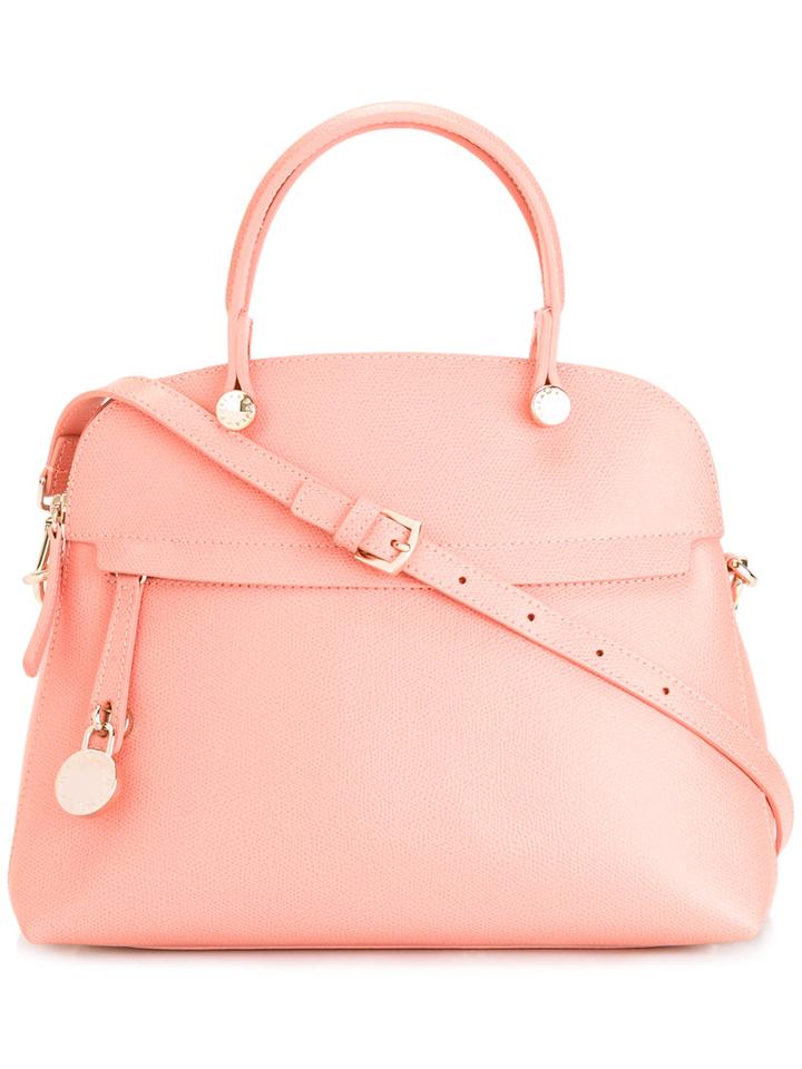 Furla Double Handles Tote, Women's, Nude/neutrals, Leather