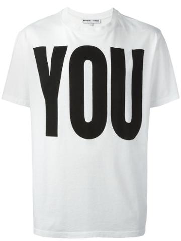 Ymc 'katharine E Hamnett At Ymc' T-shirt, Adult Unisex, Size: Medium, White, Organic Cotton