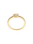 Anita Ko 18kt Yellow Gold Pear Diamond Pave Ring