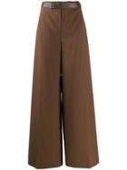 Marni Belted Wide-leg Trousers - Brown