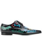Dolce & Gabbana James Bond Printed Brogues - Black
