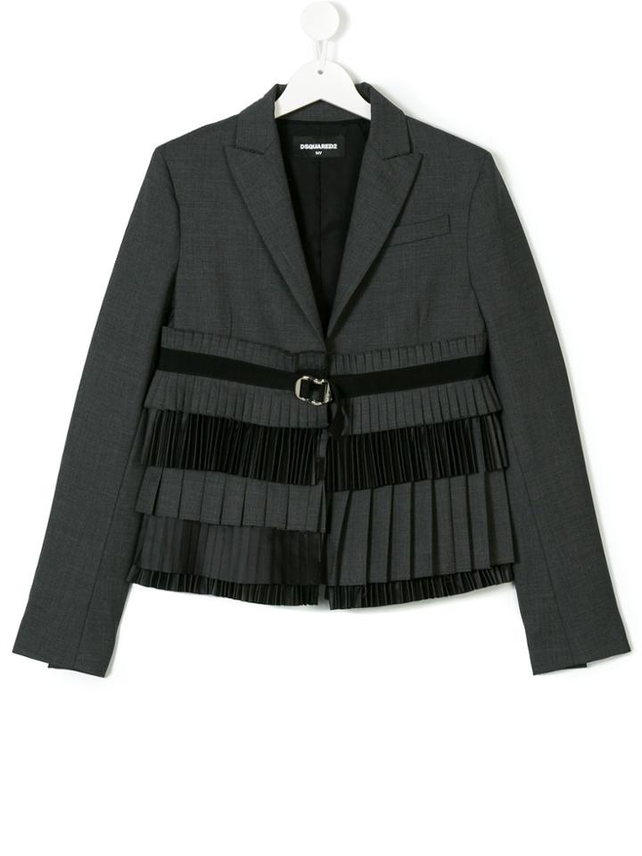 Dsquared2 Kids Teen Fringed Blazer - Grey