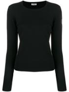 Liu Jo Embellished Sleeve Knit Sweater - Black