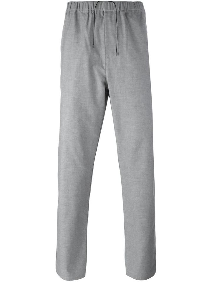 Oamc Elastic Waistband Trousers, Men's, Size: Medium, Grey, Cotton/polyurethane