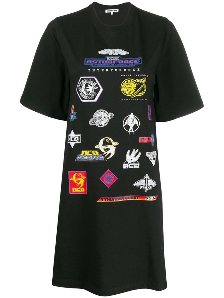 Mcq Alexander Mcqueen Printed T-shirt Dress - Black