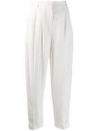 Alexander Mcqueen High Waist Tailored Trousers - White